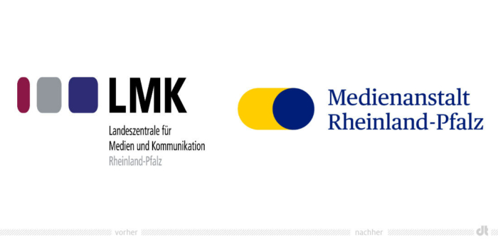 Medienanstalt Rheinland-Pfalz LOGO新舊對比（左舊右新）